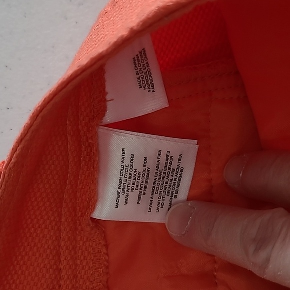 Anne Klein women's coral pink cropped pants with textured pattern size 14 - Picture 7 of 9